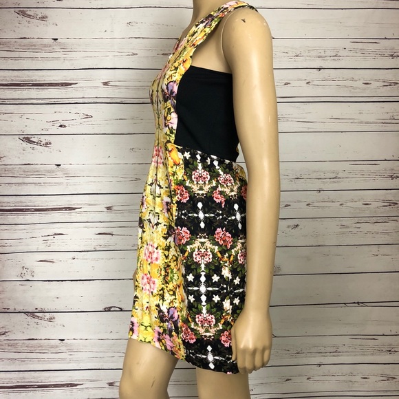 Donna Morgan Dress Floral Front Exposed Zipper - Picture 2 of 8